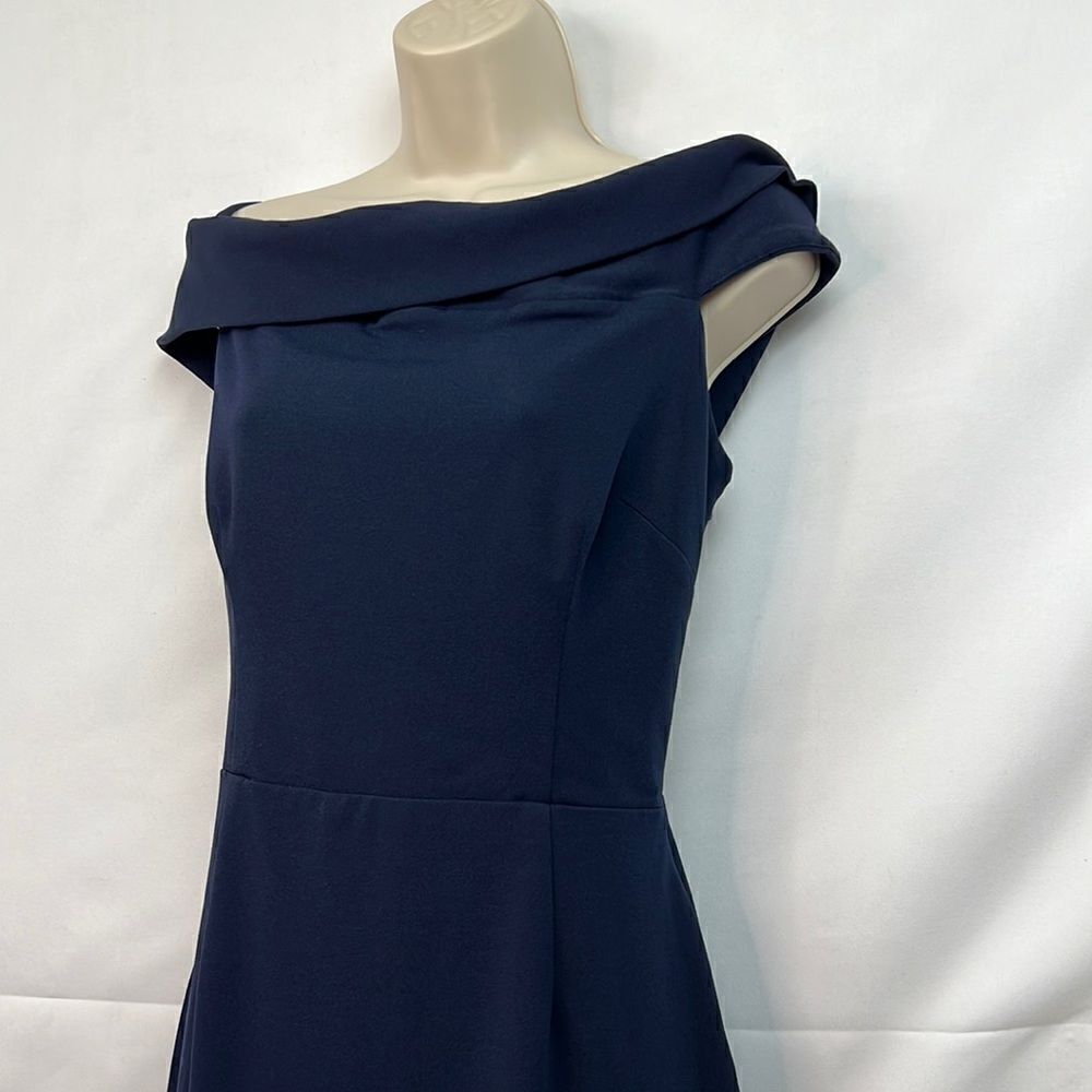 Katie May Legacy gown Navy blue cut out on back E UC size 16 - Picture 7 of 16